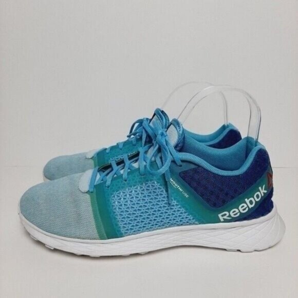 Reebok Blue and White Athletic Shoes with Breathable Mesh smoothfuse technology - Picture 8 of 14